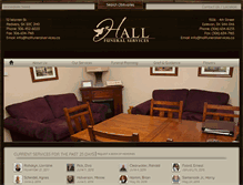Tablet Screenshot of hallfuneralservices.ca